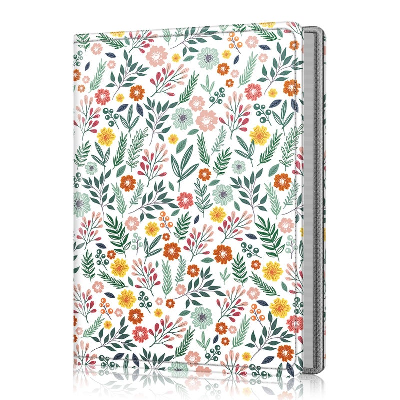 Fintie Fintie Photo Album 5x7 Photos - 52 Photos Small Mini Capacity Premium Vegan Leather Cover Photo Book  Portable Wallet Photo Album for Wedding Family Boys Girls Art Work  Spring Bloom - Image 1