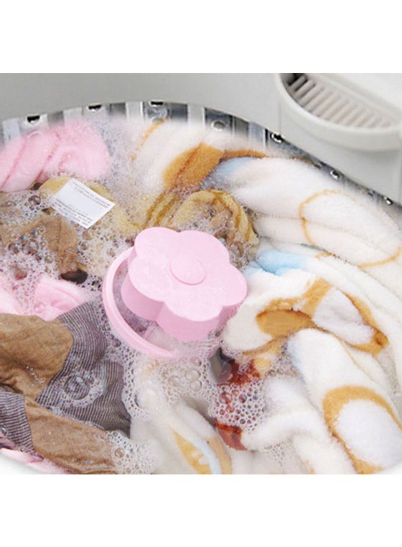2 Pcs Home Floating Lint Hair Catcher Mesh Pouch Washing Machine Laundry Filter Bag Pink - Image 4