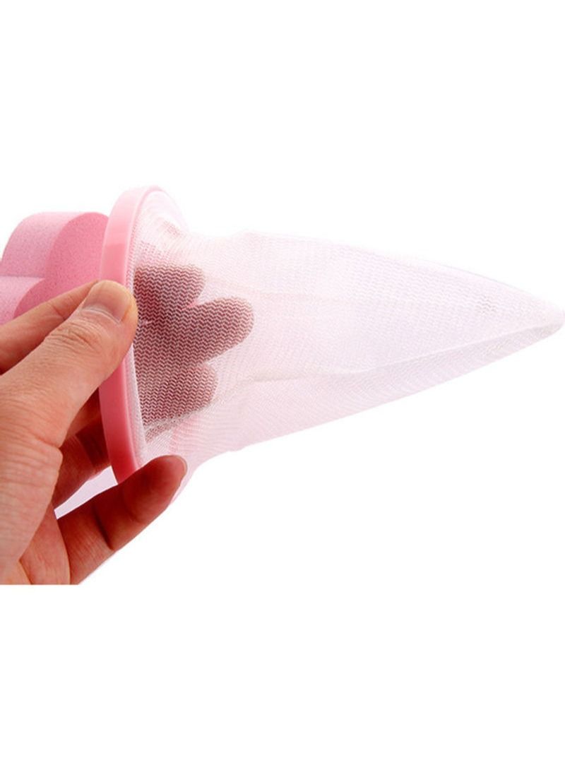 2 Pcs Home Floating Lint Hair Catcher Mesh Pouch Washing Machine Laundry Filter Bag Pink - Image 3