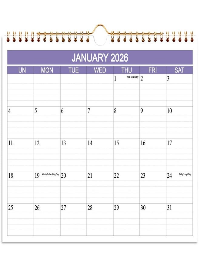 Getvow 2026 Calendar - Wall Calendar 2026-2027 Runs from January 2026 - June 2027, 18 Months Calendar with Thick Paper for Planning and Organizing at Home or Office, 8.5 x 11 in, Purple - Image 1