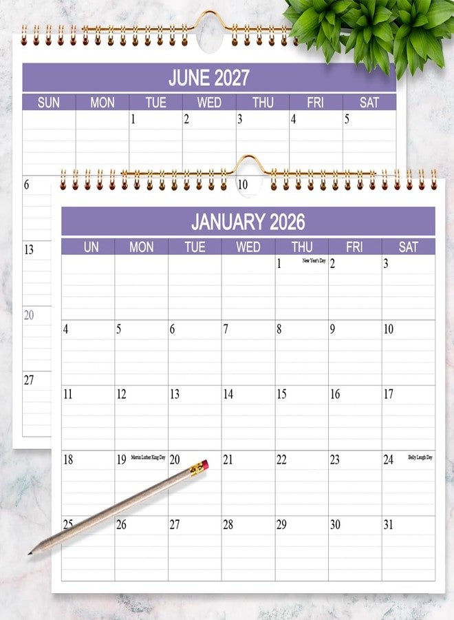 Getvow 2026 Calendar - Wall Calendar 2026-2027 Runs from January 2026 - June 2027, 18 Months Calendar with Thick Paper for Planning and Organizing at Home or Office, 8.5 x 11 in, Purple - Image 5