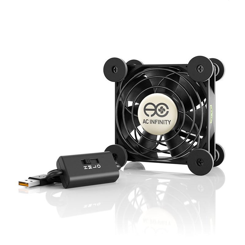 AC Infinity MULTIFAN S1, Quiet 80mm USB Fan, UL-Certified for Receiver DVR PlayStation Xbox Computer Cabinet Cooling - Image 1