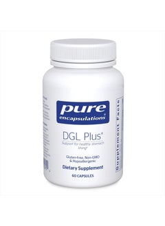DGL Plus - Gut Health Supplements for Men & Women - with Marshmallow Root, Aloe Vera Extract & Slippery Elm Bark - Non-GMO & Vegan - 60 Capsules