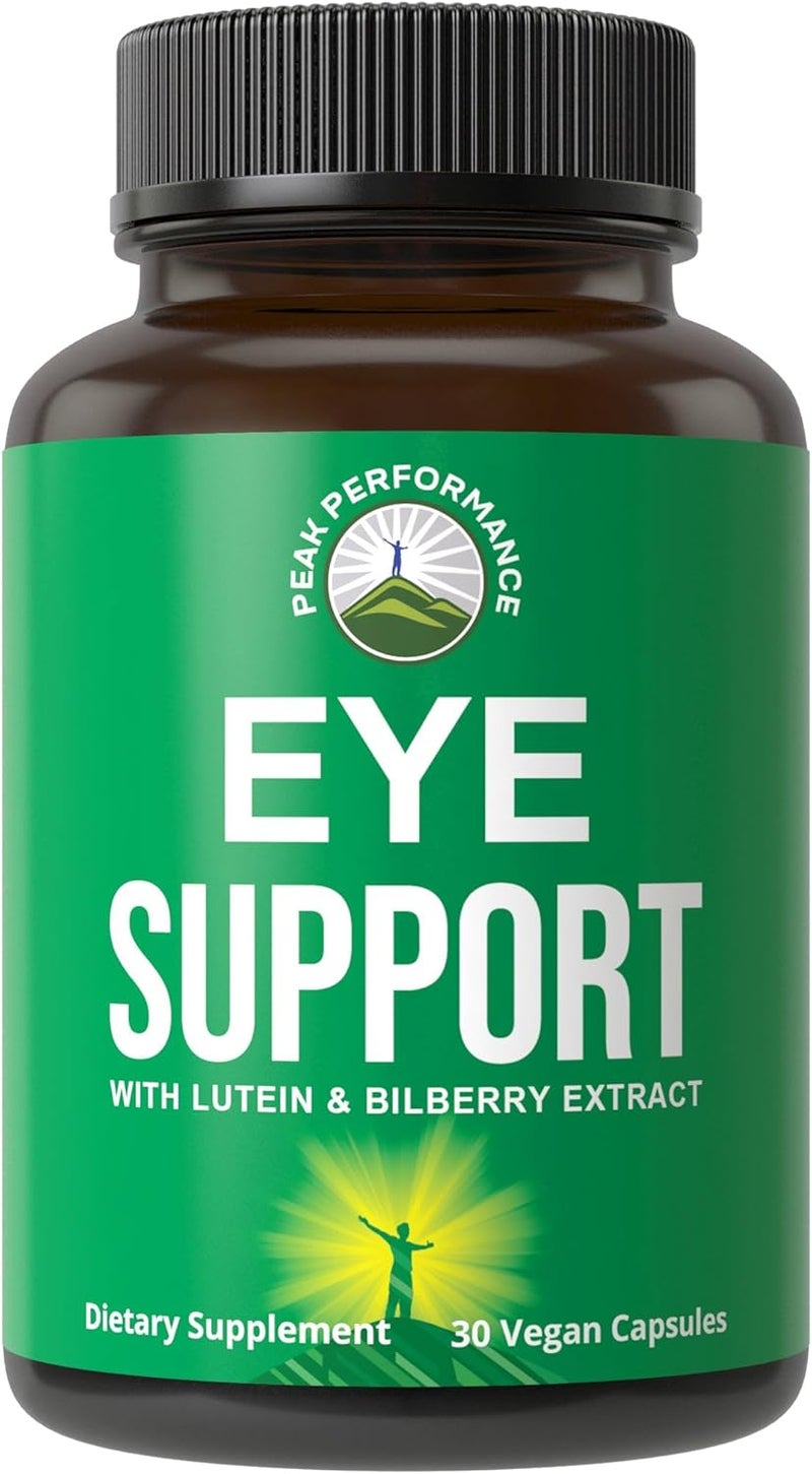 Peak Performance Eye Vitamins  Macular Support Supplement with Lutein Zeaxanthin Astaxanthin Carotenoids Bilberry Extract Capsules for Aging Eyes Computer Smartphone Users Avoid Degeneration - Image 1