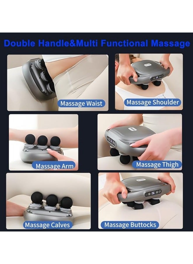 فيبكا 6 Heads Deep Tissue Massage Gun, for Thighs, Calves, Arms, Waist, Back, Buttocks,Neck and Shoulders Relaxation,Recover & Massage - Image 2