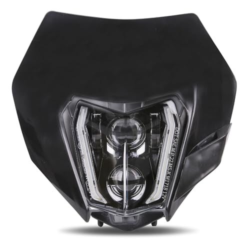 RAMJET4X4 LED Motorcycle Headlight Dirt Bike DRL Headlamp with Bezel Compatible With Motocross Pit Bike Enduro ATV Supermoto 150 250 350 450 500 SX XCW EXC SXF XC SMC R 690 - Image 1
