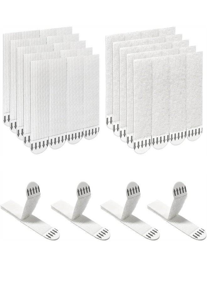 Picture Hanging Strips Heavy Duty, 24Pairs Sticky Picture Hangers for Walls,Hanging Pictures Without Nail No Damage Wall Hangers Without Nails for Indoor Hooks Caddies, White  - Image 1