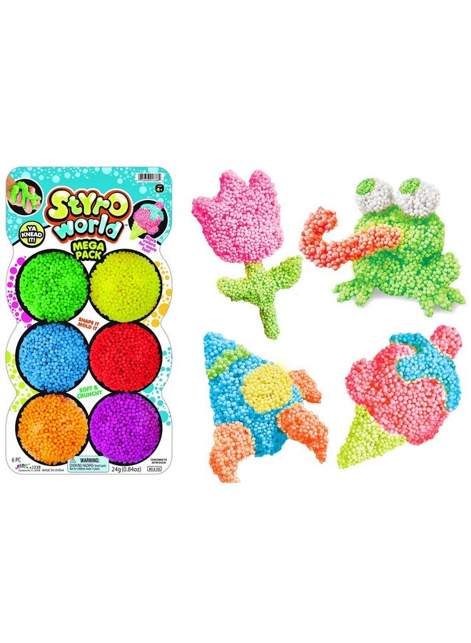 Ja-Ru JA-RU Play Styrofoam Modeling Kit, Sensory Bin, Fidget Toys, Stress Relief, Magic Clay Art Crafts, Party Favors, Preschool Toys, 4+ Years, Multiple Colors, Small, Unisex, Non-Foldable - Image 1