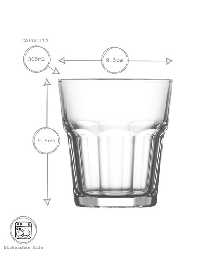 لاف طقم كاسات للشرب مكون من 6 قطع شفاف 305 مل - Image 2