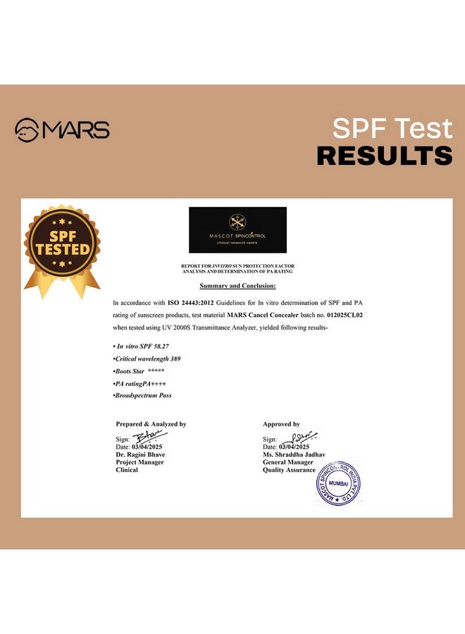 Mars MARS Liquid SPF50 PA++++ Cancel Concealer with Radiant Natural Finish (6.0 ml) (06-HONEY GLOW) | Lightweight | Medium to High Coverage | Long-Lasting & Multi-Purpose | Crease Resistant (Pack of 1) - Image 2