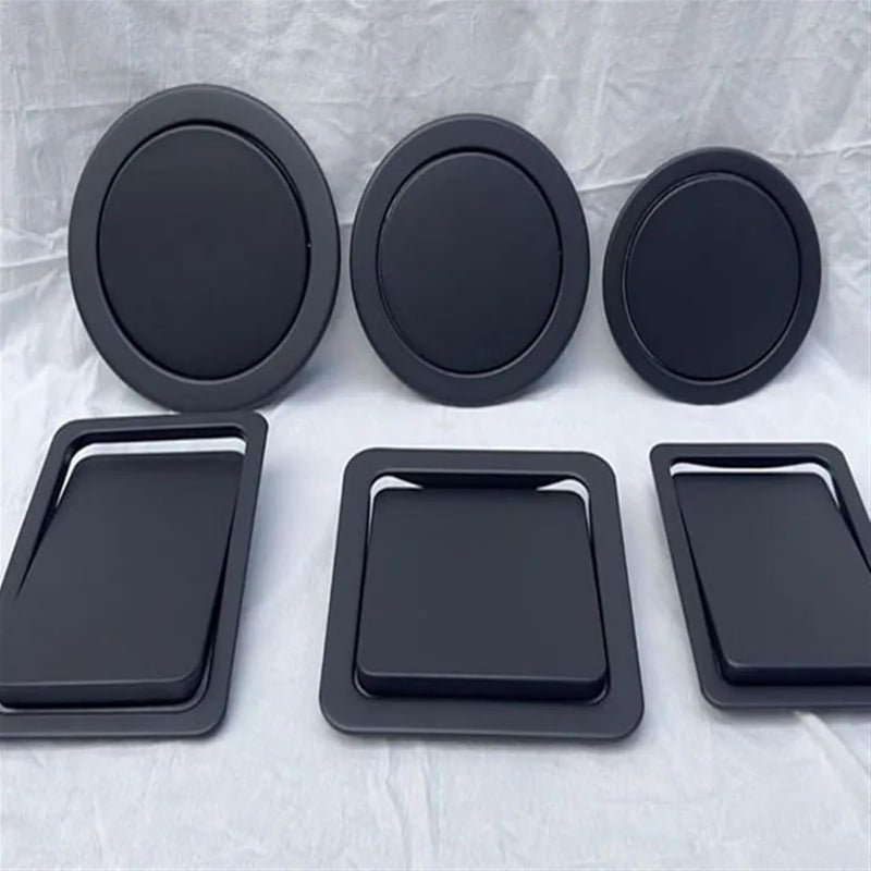 Built-in Dustbin Lid Built-in Countertop Trash Bin Lid and Waste Chute Lid, Stainless Steel Balance Flap Cover, Trash Grommet Swing Trash Can,Silver Small-One Size - Image 2