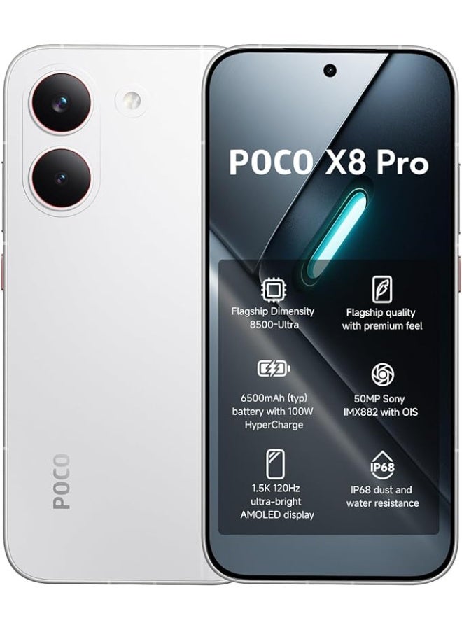 POCO X8 Pro 12G RAM +512GB ROM White - Image 1