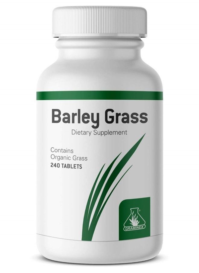 GRAMINEX - Barley Grass Tablets - Energy Boosting Greens Nutritional Supplement - Antioxidant-Rich Superfood with Multivitamin, Minerals, Amino Acids - 240 Tablets - Image 1