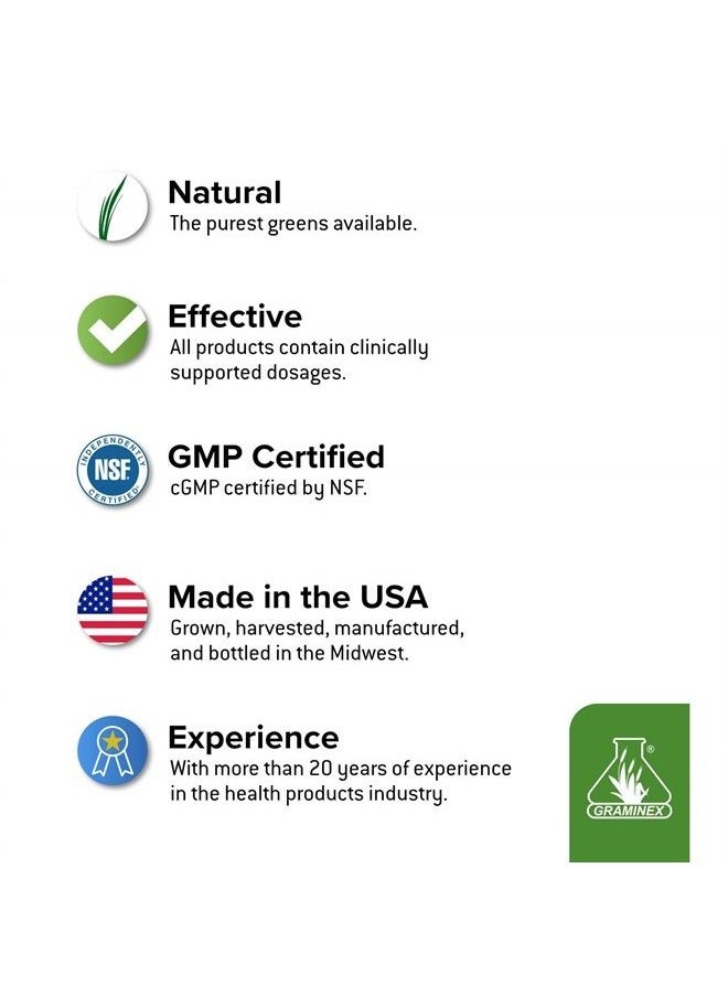 GRAMINEX - Barley Grass Tablets - Energy Boosting Greens Nutritional Supplement - Antioxidant-Rich Superfood with Multivitamin, Minerals, Amino Acids - 240 Tablets - Image 1