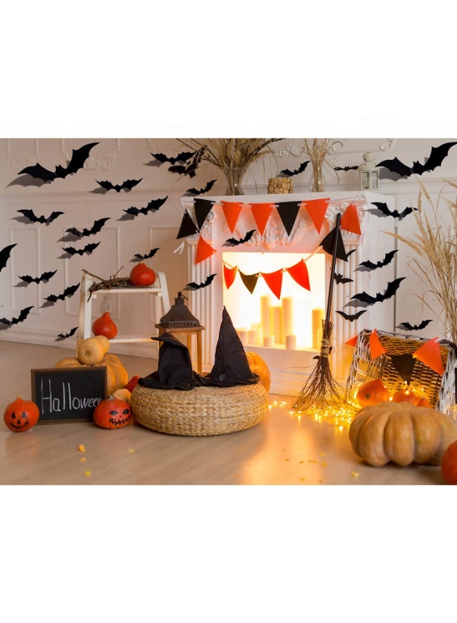 60 PCS Bat Static Cling Stickers Reusable Window Decor For Cabinet Glass ，Party Decoration - Image 5