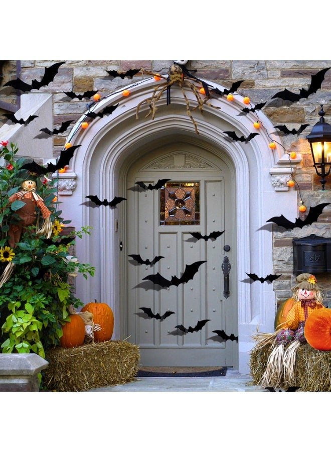 60 PCS Bat Static Cling Stickers Reusable Window Decor For Cabinet Glass ，Party Decoration - Image 4