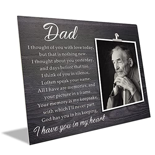 ZENNLAB Memorial Picture Frame, 7.87x9.8 inches, Black, for Dad, Love Theme, Unisex Adult - Image 2