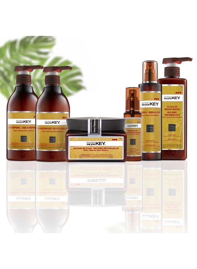 Saryna Key Shampoo for Damaged Hair with Pure African Shea Butter - Moisturizing Shampoo for Dry Damaged Hair - Professional Keratin Treatment - Sulfate Free, No Parabens, Cruelty Free (300ml/10.14oz)  - Image 3