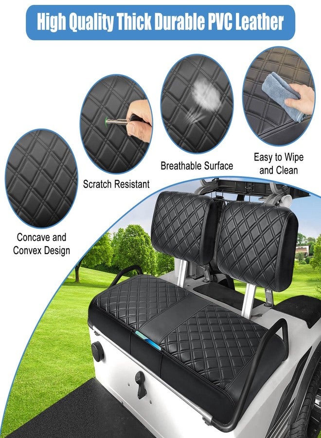 MOSNAI Club Car DS Pre-2000 Seat Cover, Golf Cart Front Seat Cover Fit For Club Car DS 1982-2000 OEM Ordinary Seat Cushion, Concave and Convex Design Appearance, Thick Vinyl Leather Comfortable/Breathable - Image 2