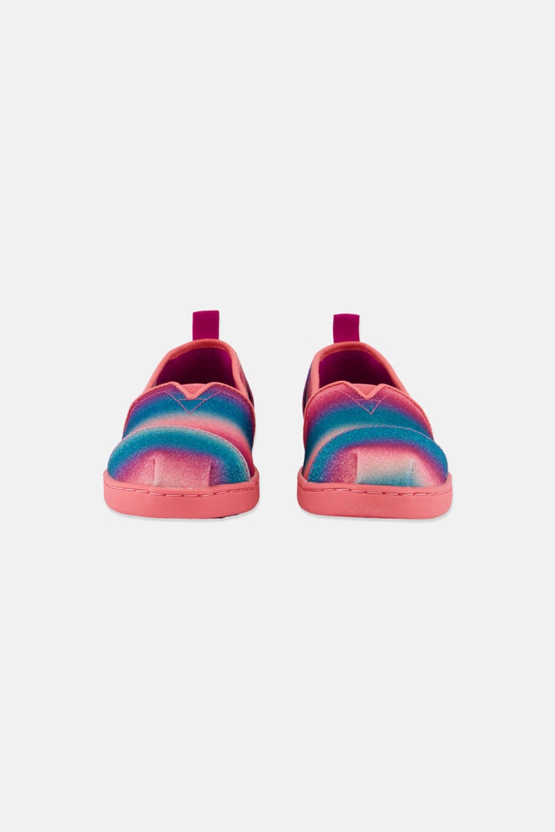 TOMS Kids Girl Gradient Glitter Slip Om Casual Shoes, Pink - Image 2
