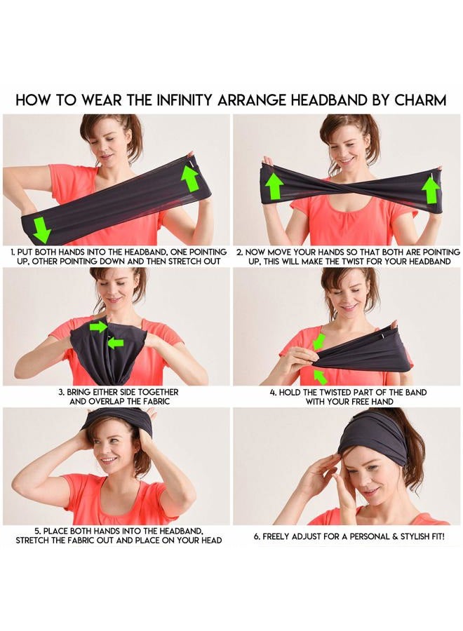 Charm Casualbox mens Elastic Bandana Headband Japanese Long Hair Dreads Head wrap Green - Image 2