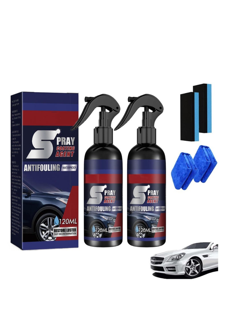 Coating Renewal Agent, 2 Pcs Car Nano Repairing Spray, Coating Agent Spray, Car Coating Wax Polishing Spray, Nano Crystal Coating Agent, Fast Fine Scratch Repair - Image 1