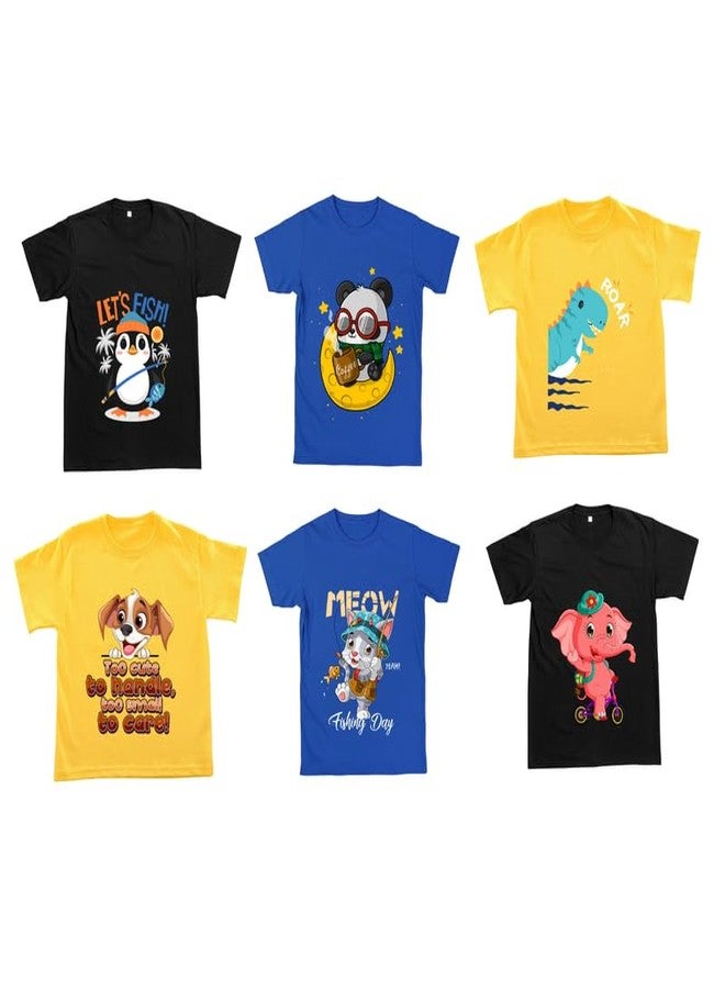Sakuya Exclusive Kids T-Shirt Combo with 6 Stunning Designs for 1-2 Year - Image 5