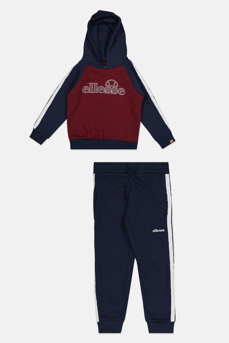 Ellesse Toddlers Boy 2 Pieces Brand Logo Hoodie And Sweatpants Set, Navy  - Image 1