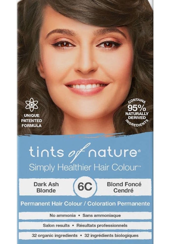 Tints Of Nature Permanent Hair Colour | Unique Patented Formula | With 75% Certified Organic Ingredients | Vegetarian & Vegan-Friendly | Free From Ammonia & Parabens | 6C Dark Ash Blonde | 130Ml - Image 1