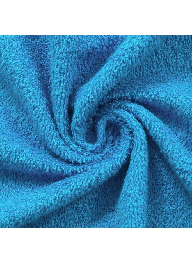 Story@Home Story@Home 100% Terry Cotton Pack of 6 Pieces Highly Absorbent and Quick-Drying, Hotel & Spa Quality Super Soft Face Towel, 450 GSM (30 x 30 cm, Blue)  - Image 2