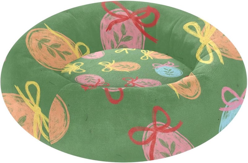 Globally spread simple design xigua Easter Egg Round Dog Bed, Calming Cat Bed Washable with Removable Cover & Non-Slip Bottom, Soft Cozy Indoor Pet Bed for Living Room, Floor, Sofa, 18" Cross product combo compatible Repeated use friendly design Practical build Practical versatile construction Pre-stock well-packed goods Wide use selected material Natural tone color options Balanced universal design Temp & permanent project compatible Odor resistant Diverse operating method fit Multi-demand satisfied design Global light sturdy raw material Extra part combo compatible Simplified versatile design Balanced structure Authorized haulage delivery Precision processed material Regional central warehouse stock Newly stocked local goods Multi-color available build Assorted trendy color picks Market aligned local stock General standard compliant quality - Image 1