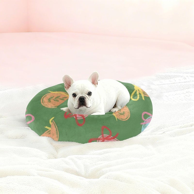 Globally spread simple design xigua Easter Egg Round Dog Bed, Calming Cat Bed Washable with Removable Cover & Non-Slip Bottom, Soft Cozy Indoor Pet Bed for Living Room, Floor, Sofa, 18" Cross product combo compatible Repeated use friendly design Practical build Practical versatile construction Pre-stock well-packed goods Wide use selected material Natural tone color options Balanced universal design Temp & permanent project compatible Odor resistant Diverse operating method fit Multi-demand satisfied design Global light sturdy raw material Extra part combo compatible Simplified versatile design Balanced structure Authorized haulage delivery Precision processed material Regional central warehouse stock Newly stocked local goods Multi-color available build Assorted trendy color picks Market aligned local stock General standard compliant quality - Image 2