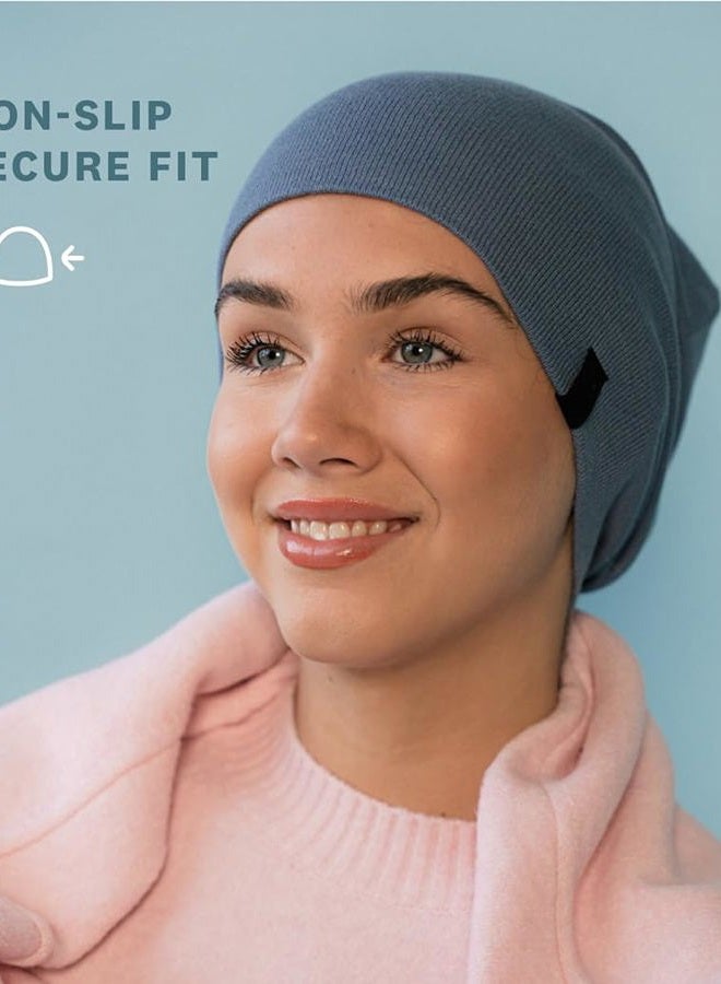 Revony Chemo Beanie Cap - Soft and Skin Friendly - 100% Cotton, Army Green, One size - Image 4