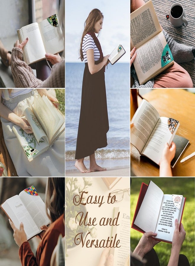 Icycay Skeleton Book Corner Bookmarks, Funny Leather Book Accessories for Book Lovers, 3 Pcs Reading Book Page Markers for Women Men Student Teacher Girls Boys Kids Retirement Birthday Gifts - Image 2