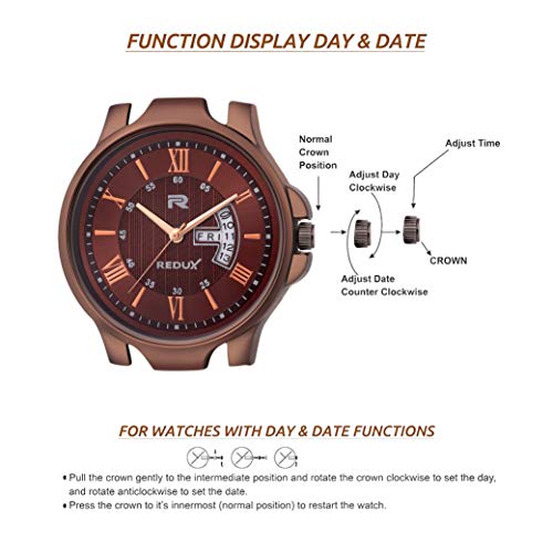 REDUX Analog Boy's & Men's Watch (Brown Dial Colored Strap) - Image 5