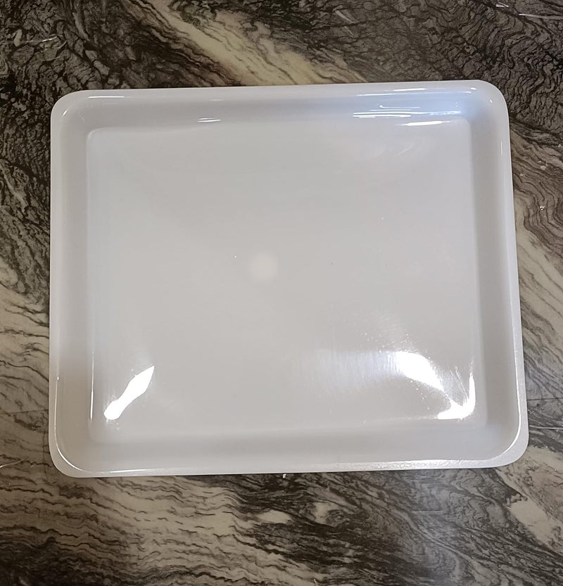 PAUL SONS Hospitality Modern White Acrylic Rectangular Serving Tray (12"x10", 1, Count) - Image 2