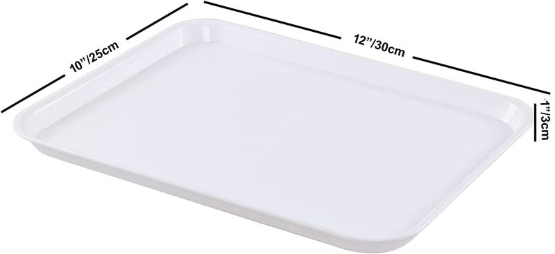 PAUL SONS Hospitality Modern White Acrylic Rectangular Serving Tray (12"x10", 1, Count) - Image 4