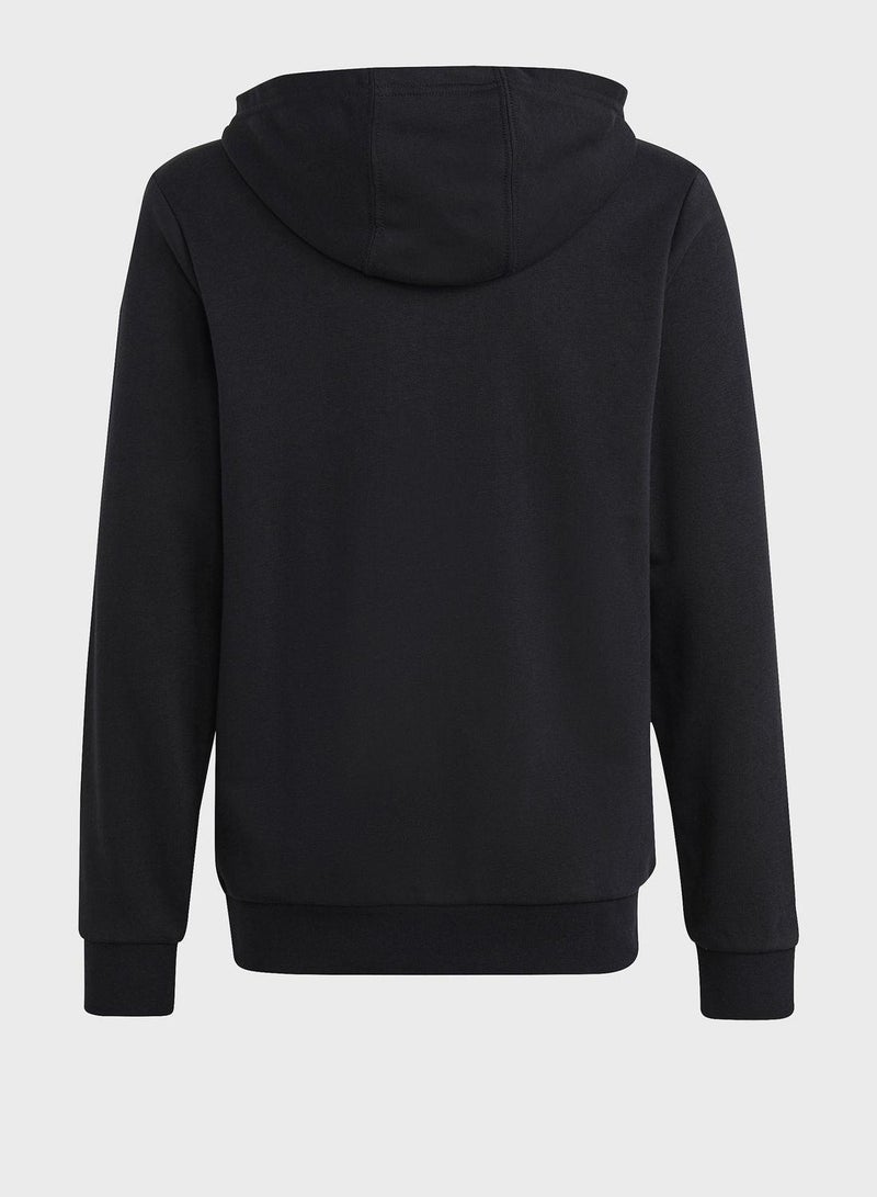 adidas هودي تدريب أسود للأطفال ٧-٨ سنوات - Image 2