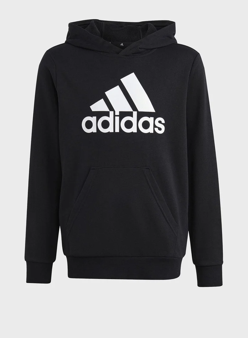 Adidas U Bl Hoodie Black Training Sweatshirts 7-8Y