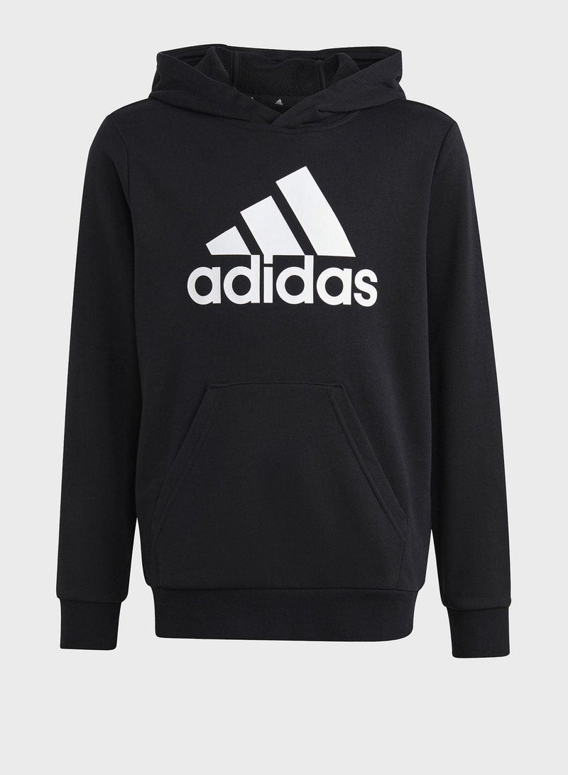 adidas هودي تدريب أسود للأطفال ٧-٨ سنوات - Image 1