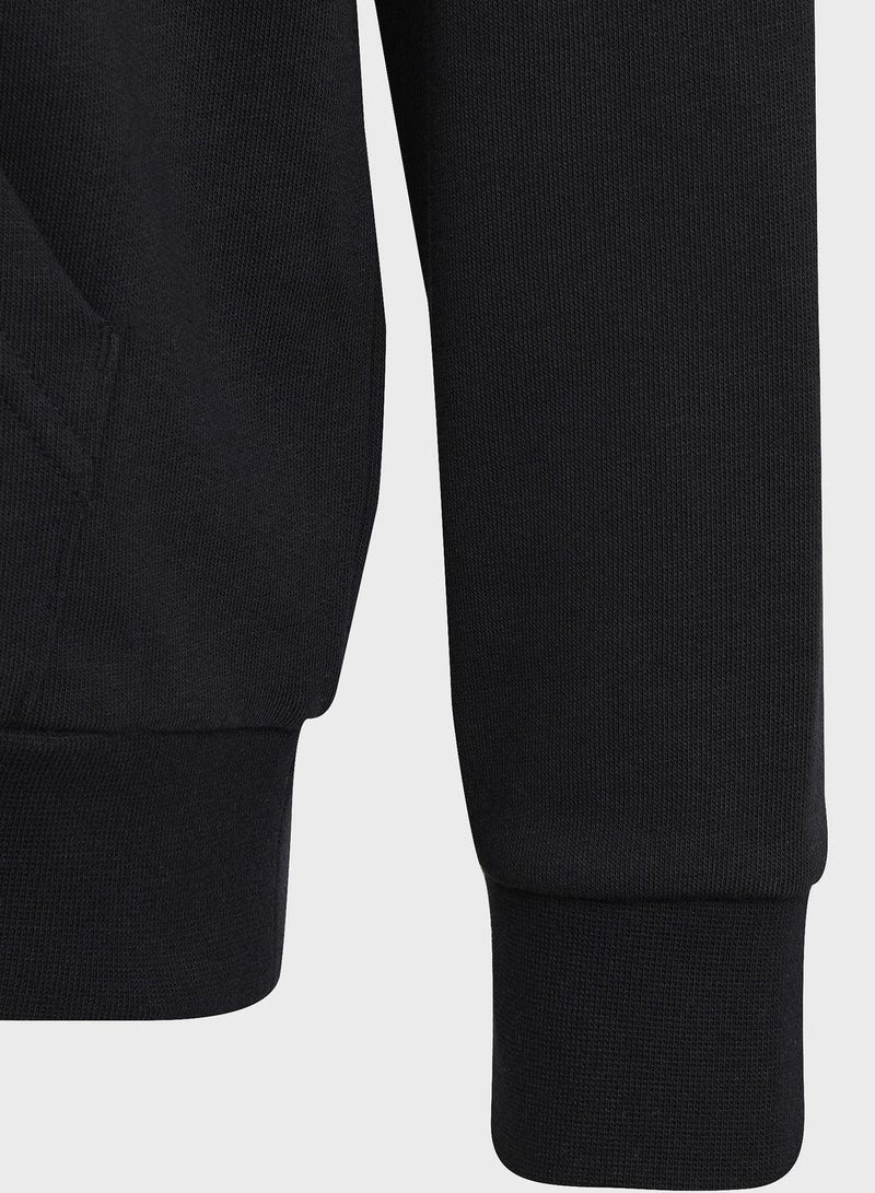 adidas هودي تدريب أسود للأطفال ٧-٨ سنوات - Image 4