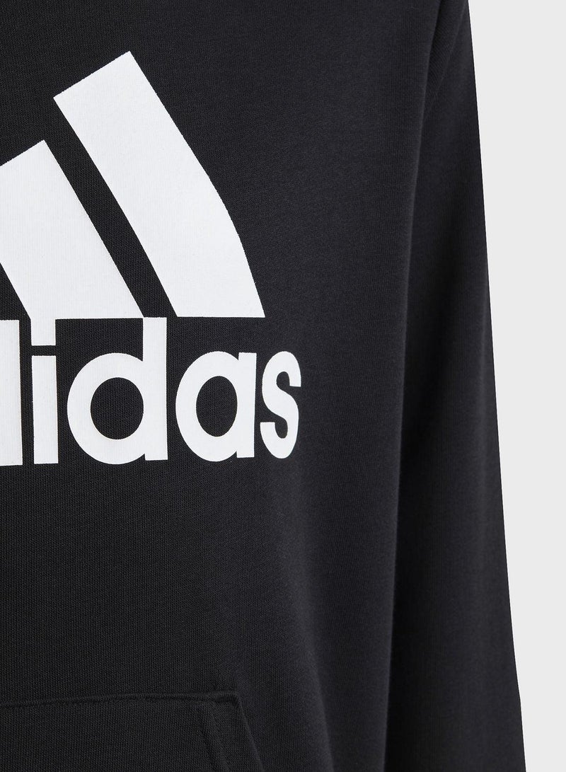 adidas هودي تدريب أسود للأطفال ٧-٨ سنوات - Image 3