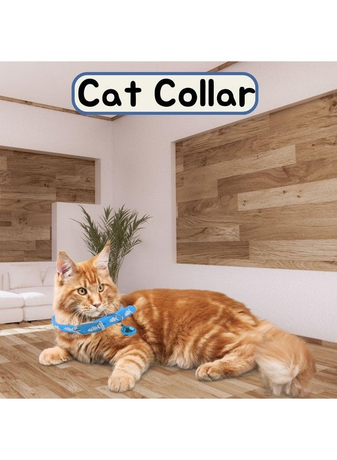 Sage Square 'S Multicolored Adjustable Rubber Silicone Cat Collar With Bell | Where Training Meets Style In A Vibrant Feline Design | Durable Rubber Silicone Promises Lasting Wear (Blue) - Image 3