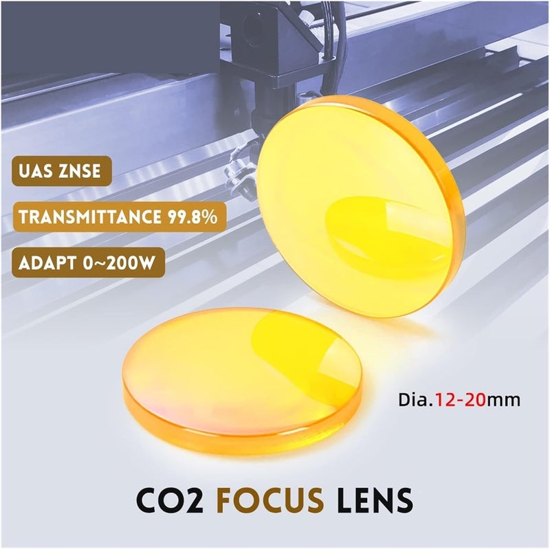 1 pcs ZnSe Focus Lens USA CVD Lens Dia.12/15/18/20 FL25.4/38.1/50.8/63.5/76.2/101.6/127/160mm for CO2 Laser Engraving Cutting Machine Leisurely (Size : 12mm, Color : 38.1mm) - Image 2