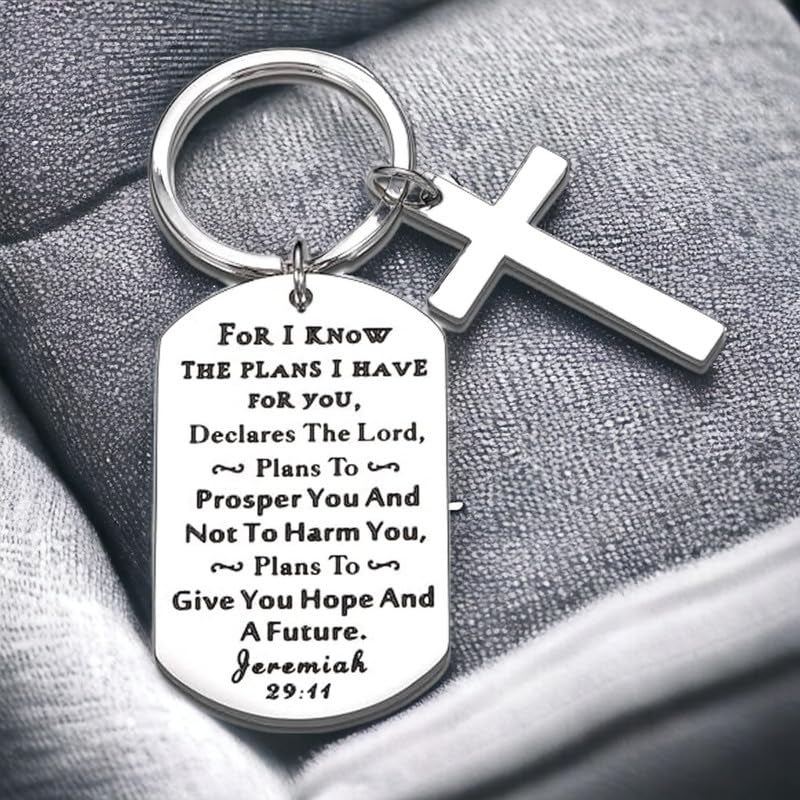 M Men Style Religious Gifts Inspirational Bible Keychains for Catholic Easter Gifts for Mom Dad Christmas Church Gifts - Image 2