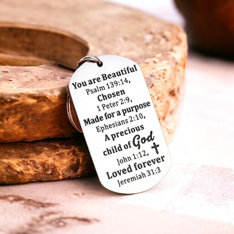 M Men Style Religious Gifts Inspirational Bible Keychains for Catholic Easter Gifts for Mom Dad Christmas Church Gifts - Image 4