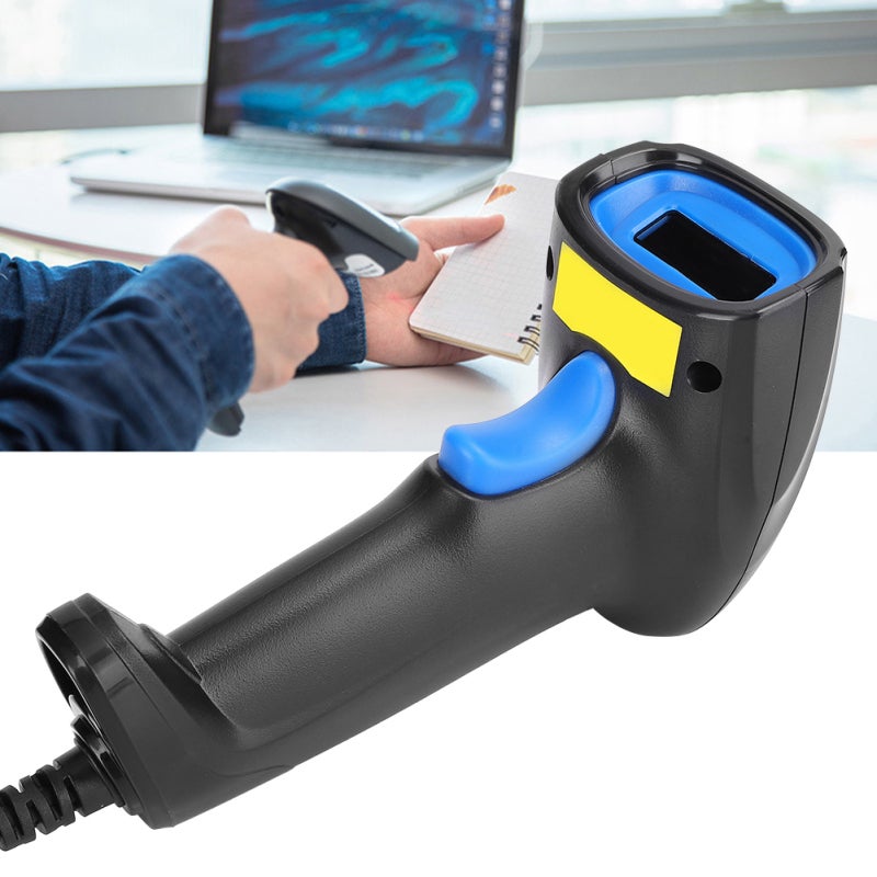 1D Code Scanner: Ergonomic Design Laser Scanner - IP54 Protection Anti-fall Wear-resistant Wired Barcode Reader With 32-bit High-speed Processor For Warehouse Retail Inventory Management - Image 1