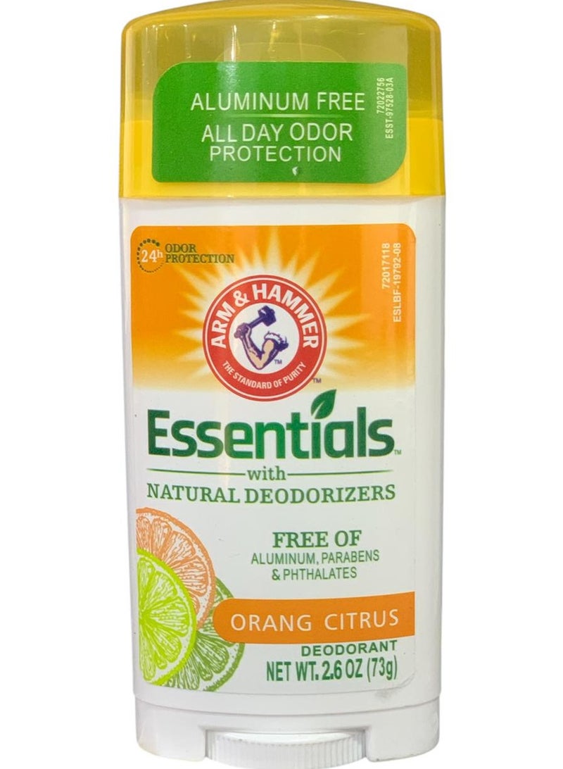 Arm & Hammer Essentials Natural Deodorant, Orang Citrus  -73 g - Image 1