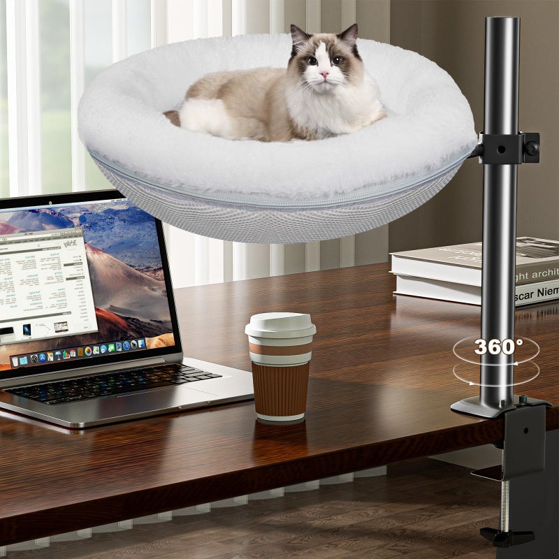 Gomyrod Cat Bed for Desk 360 Rotating Height Adjustable Out of Stock - Image 2