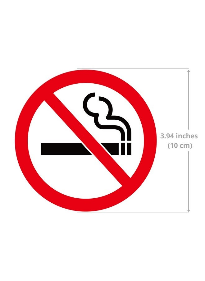 dealzEpic - - No Smoking Round Vinyl Stickers | Peel And Stick Self Adhesive Waterproof Do Not Smoke Sign Decal | Set Of 6 Pcs - Image 1